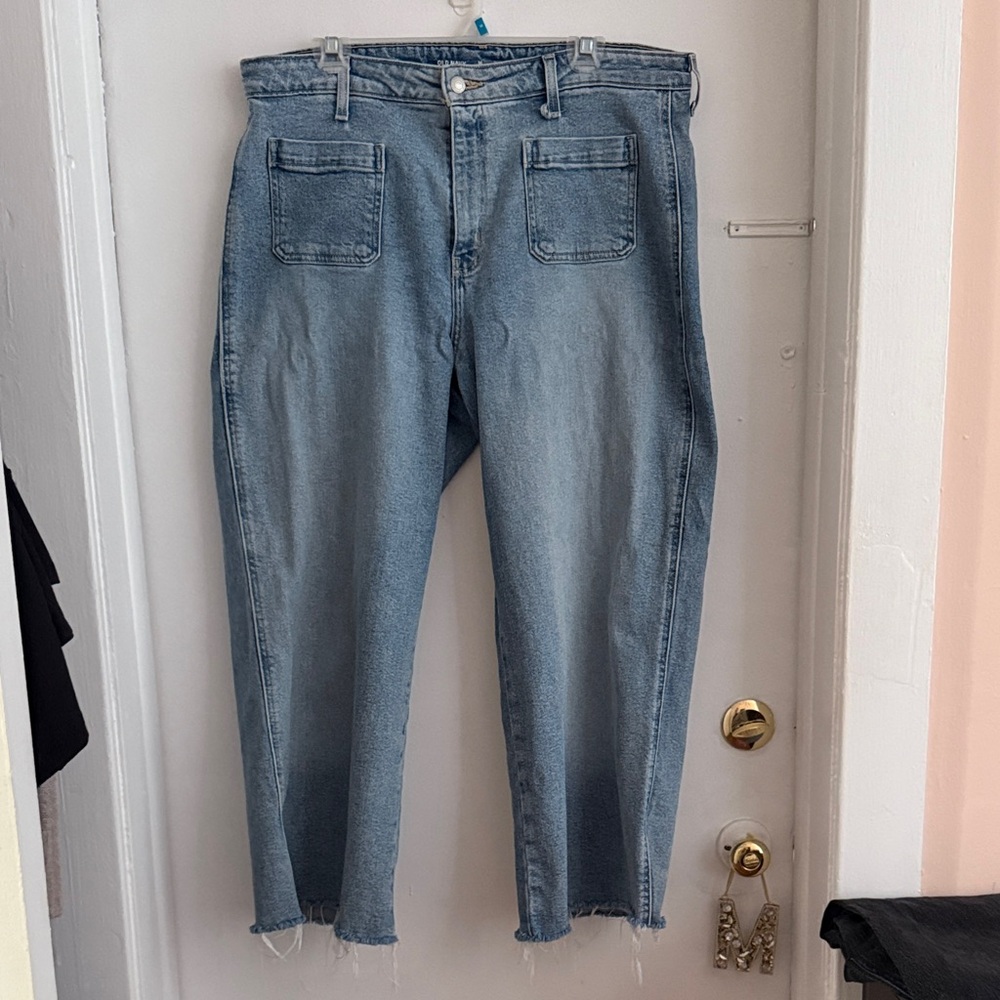 Old Navy Light Blue Wide Leg Ankle Jeans